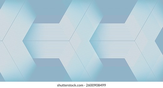 Abstract hexagon lines on gray background design simple