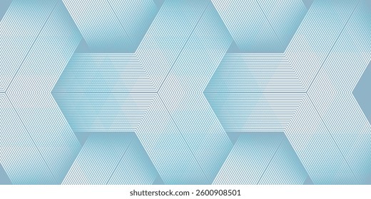 Abstract hexagon lines on gray background design simple. suitable for banner and poster