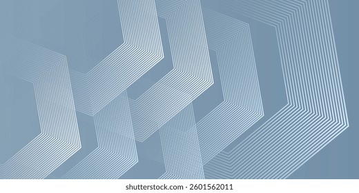 Abstract hexagon lines on gray background. Geometric stripe line art design for poster, brochure, cover, website, banner.vector background art
