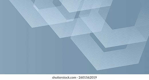 Abstract hexagon lines on gray background. Geometric stripe line art design for poster, brochure, cover, website, banner.vector background art
