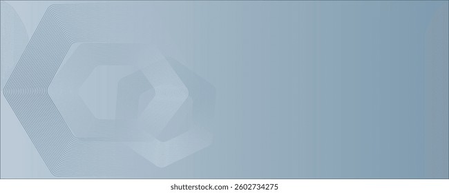Abstract hexagon lines on gray background. Geometric stripe line art design modern