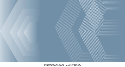 Abstract hexagon lines on gray background. Geometric stripe line art design for poster, brochure, cover, website, banner.