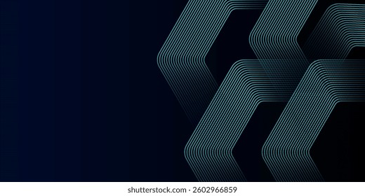 Abstract hexagon lines on gray background. Geometric stripe line art design modern. eps 10