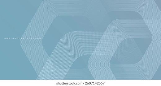 Abstract hexagon lines on gray background. Geometric stripe line art design modern vector ilustration.