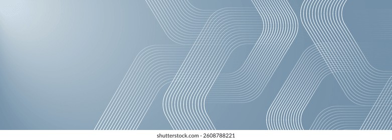 Abstract hexagon lines on gray background. Geometric stripe line art design for poster, brochure, cover, website, banner.
