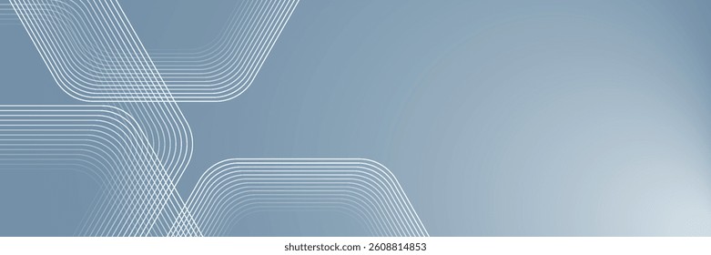 Abstract hexagon lines on gray background. Geometric stripe line art design for poster, brochure, cover, website, banner