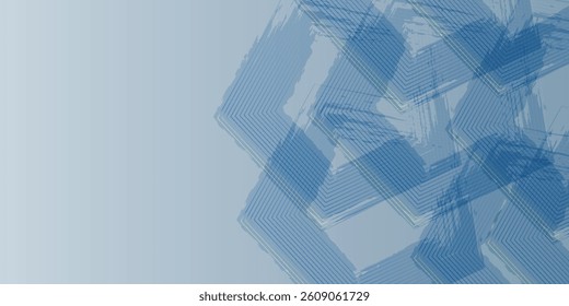 Abstract hexagon lines on gray background. Geometric stripe line art design modern pattern