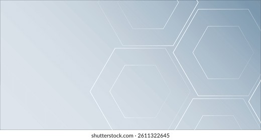Abstract hexagon lines on gray background. Geometric stripe line modern art design for poster, brochure, cover, website, banner
