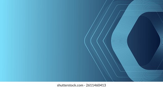 Abstract hexagon lines on gray background. Geometric stripe line art design modern vector ilustration. eps10
