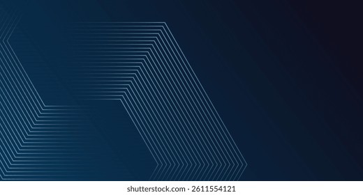 Abstract hexagon lines on gray background. Geometric stripe line art design for poster, brochure, cover, website, banner. modern
