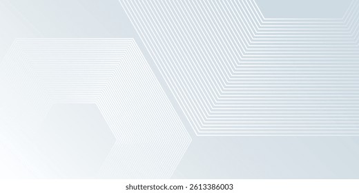 Abstract hexagon lines on gray background. Geometric lines modern abstract simple design