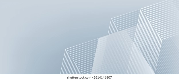 Abstract hexagon lines on gray background. Geometric stripe line art design for poster. vector illustration