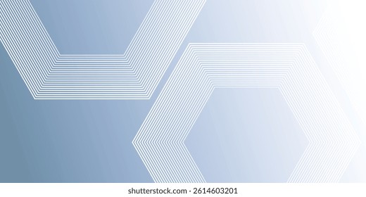 Abstract hexagon lines on gray background. Geometric stripe line art design for poster, brochure, cover, website, banner. vector