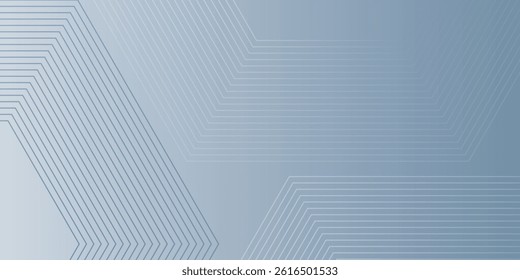 Abstract hexagon lines on gray background. Geometric stripe line art design for poster, brochure, cover, website, banner