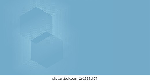 Abstract hexagon lines on gray background. Geometric stripe line art design for poster, brochure, cover, website, banner.