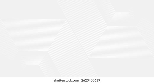 Abstract hexagon lines on gray background. Geometric stripe line art design for poster, brochure, cover, website, banner.