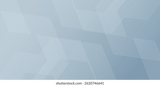 Abstract hexagon lines on gray background. Geometric stripe line art design modern