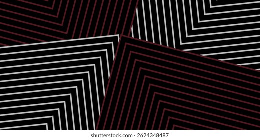 Linhas hexágonas abstratas sobre fundo cinza. Projeto de arte de linha de faixa geométrica para cartaz