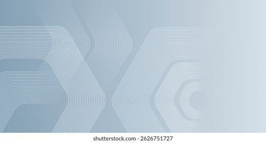 Abstract hexagon lines on gray background. Geometric stripe line art design for poster, brochure, cover, website, banner. vector illustration 