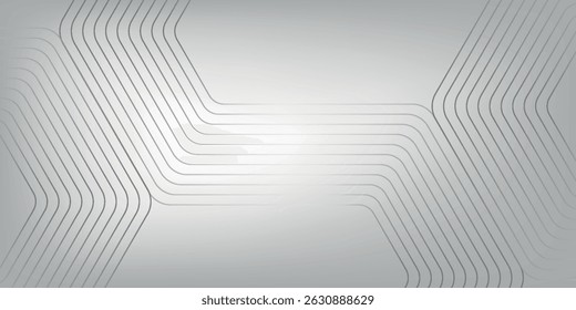 Abstract hexagon lines on gray background. Geometric stripe line art design modern for banner, cover, web, and poster