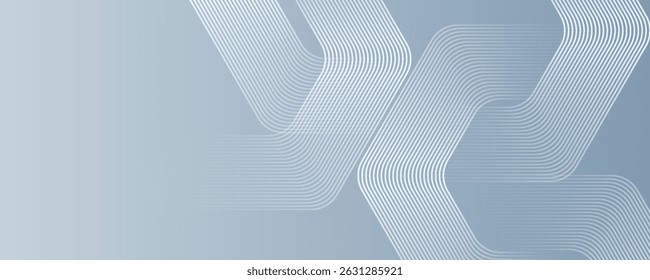 Abstract hexagon lines on gray background. Geometric stripe line art design modern