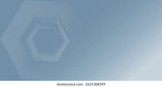 Abstrakte Sechsecklinien auf grauem Hintergrund. Illustrationsvektor 