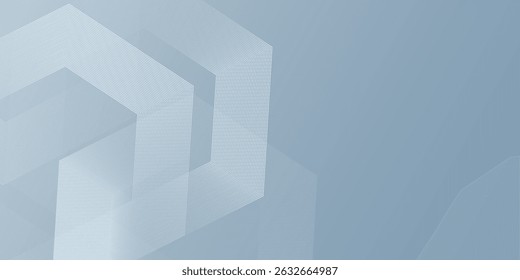 Abstract hexagon lines on gray background. Geometric stripe line art design modern
