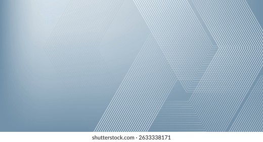 Abstract hexagon lines on gray background. Geometric stripe line art design for poster, brochure, cover, website, banner.