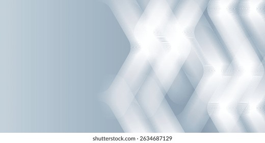 Abstract hexagon lines on gray background. Geometric stripe line art design modern