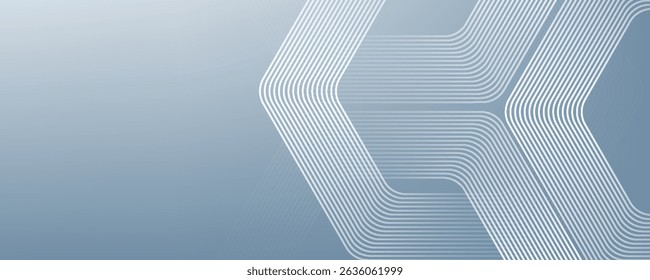Abstract hexagon lines on gray background. Geometric stripe line art design for poster,