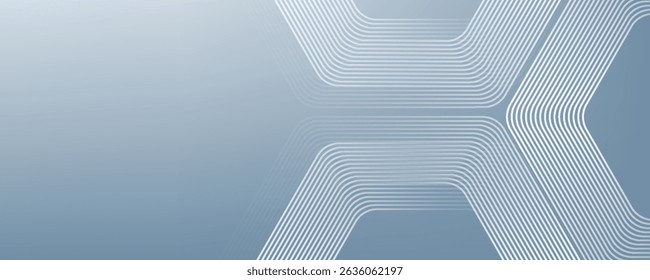 Abstrakte Sechsecklinien auf grauem Hintergrund. Geometrisches Streifenliniendesign für Poster,