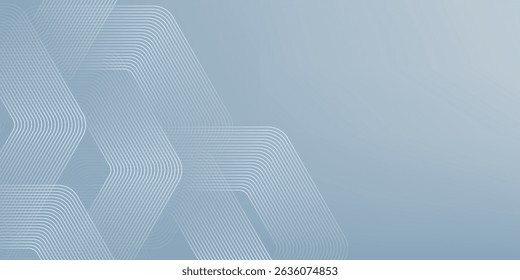 Abstractas líneas hexagonales sobre fondo gris. Diseño de arte de línea de rayas geométricas moderno