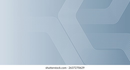 Abstract hexagon lines on gray background. Geometric stripe line art design for poster, brochure, cover, website, banner.