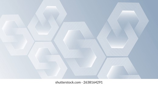 Abstract hexagon lines on gray background. Geometric art nice modern