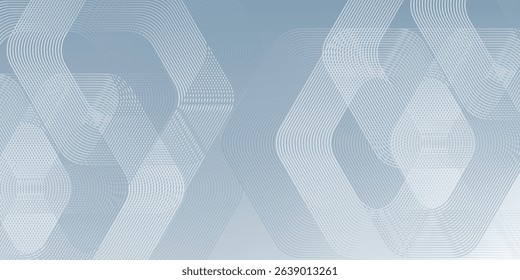 Abstract hexagon lines on gray background. Geometric stripe line art design modern