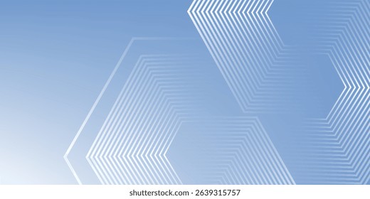 Abstract hexagon lines on gray background. Geometric stripe line art design modern