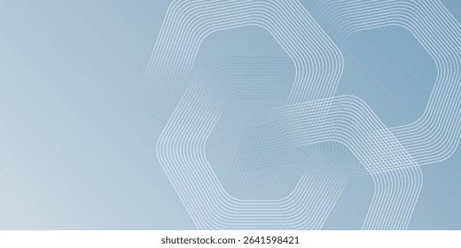 Abstract hexagon lines on gray background. Geometric stripe line art design for poster, brochure, cover, website, banner. vector eps10