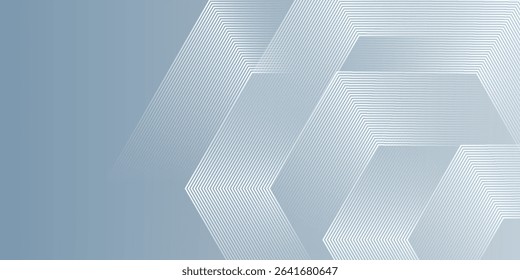 Abstract hexagon lines on gray background eps 10