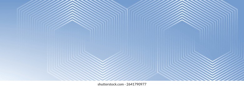 Abstract hexagon lines on gray background. Geometric stripe line art design modern