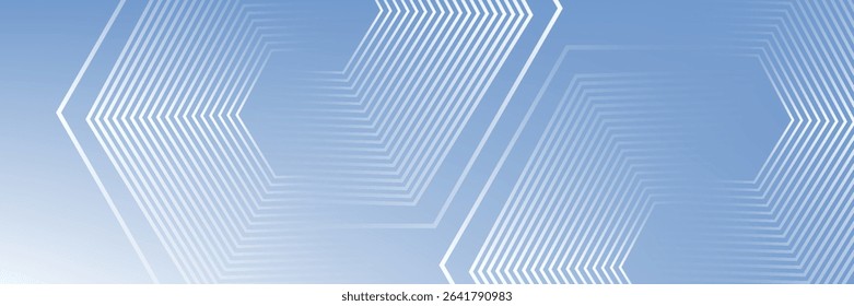 Abstract hexagon lines on gray background. Geometric stripe line art design modern
