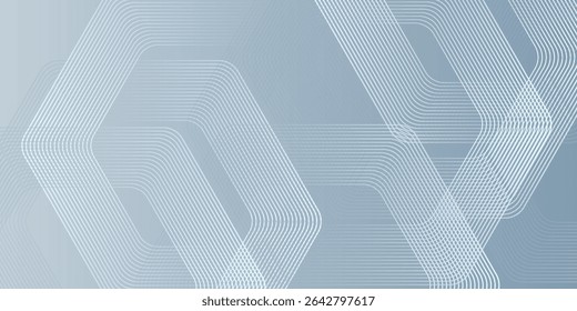 Abstrakte Sechsecklinien auf grauem Hintergrund. Geometrische Streifenlinie Art Design modern
