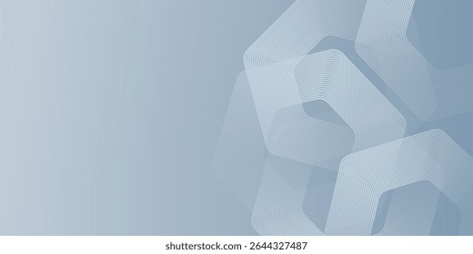 Abstract hexagon lines on gray background. Geometric stripe line art design modern eps 10