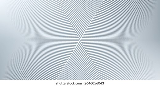 Abstractas líneas hexagonales sobre fondo gris. Diseño de arte de línea de rayas geométricas moderno