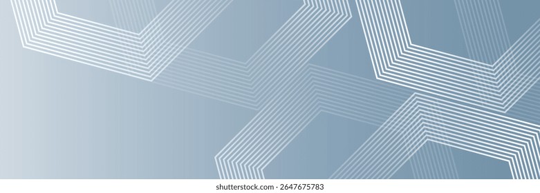 Abstract hexagon lines on gray background. Geometric stripe line art design for poster,