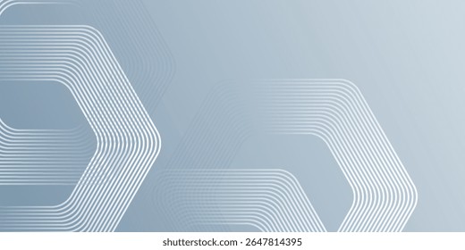Abstract hexagon lines on gray background. Geometric stripe line art modern design geometric. vector illustration eps10