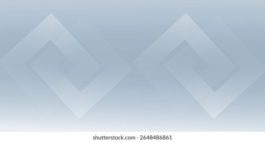 Linhas hexágonas abstratas sobre fundo cinza. Projeto de arte de linha de faixa geométrica para cartaz, brochura, capa, site, banner. ilustração vetorial