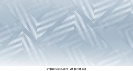 Linhas hexágonas abstratas sobre fundo cinza. Projeto de arte de linha de faixa geométrica para cartaz, brochura, capa, site, banner. ilustração vetorial