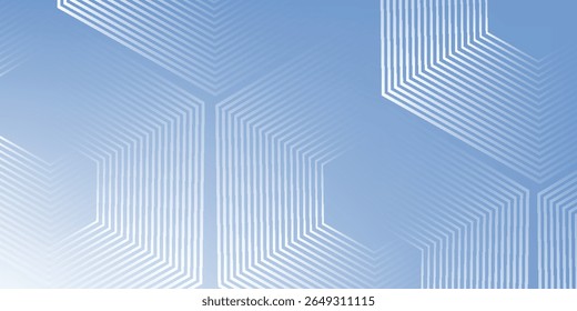 Abstract hexagon lines on gray background. Geometric stripe line art design modern