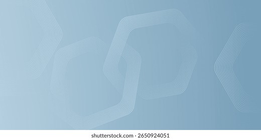 Abstractas líneas hexagonales sobre fondo gris. Línea de rayas geométricas ilustrador moderno eps10.