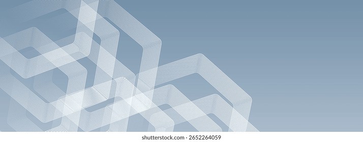 Abstract hexagon lines on gray background. Geometric stripe line art design for poster. vector illustration.